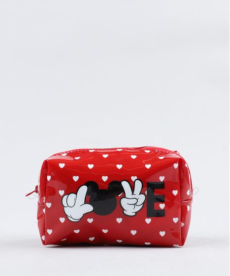 Necessaire-Feminina-Mickey-Estampada-de-Coracoes-Vermelha-9472385-Vermelho_1
