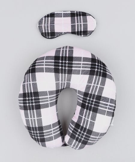 Kit-de-Apoio-de-Pescoco-Estampado-Xadrez---Tapa-Olho-Rosa-Claro-9439665-Rosa_Claro_1