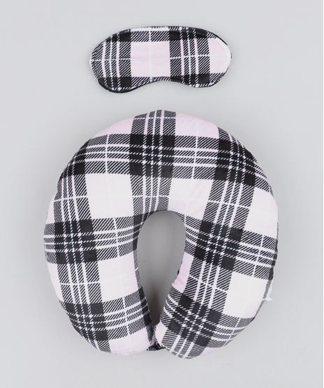 Kit-de-Apoio-de-Pescoco-Estampado-Xadrez---Tapa-Olho-Rosa-Claro-9439665-Rosa_Claro_1