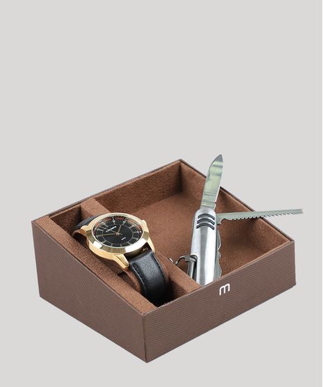 Kit-de-Relogio-Analogico-Mondaine-Masculino---Canivete---53516GPMVDH1KA-Dourado-9527790-Dourado_1