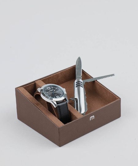 Kit-de-Relogio-Analogico-Mondaine-Masculino---Canivete---83389G0MVNH2KA-Prateado-9527802-Prateado_1