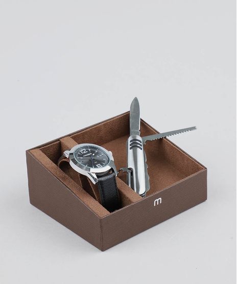Kit-de-Relogio-Analogico-Mondaine-Masculino---Canivete---83389G0MVNH2KA-Prateado-9527802-Prateado_1