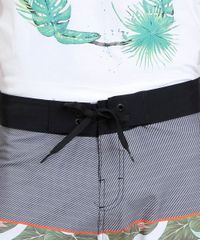 Bermuda-Surf-Masculina-Estampada-de-Folhagem-com-Bolso-Lateral-Cinza-9271443-Cinza_2