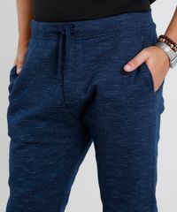 Calca-Masculina-Jogger-Mescla-em-Moletom--Azul-Marinho-9442740-Azul_Marinho_2