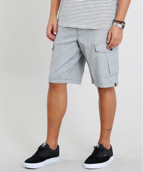 Bermuda-Masculina-Cargo-com-Cordao-Cinza-Mescla-Claro-9450097-Cinza_Mescla_Claro_1