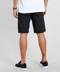 Bermuda-de-Sarja-Masculina-Reta-Estampada-Mini-Print-Preta-9464486-Preto_4