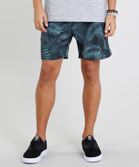 Short-Masculino-Estampado-de-Folhagens-com-Bolsos-Preto-9443792-Preto_1 Short-Masculino-Estampado-de-Folhagens-com-Bolsos-Preto-9443792-Preto_1