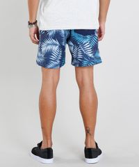 Short-Masculino-Estampado-de-Folhagem-com-Bolsos-Azul-Marinho-9443792-Azul_Marinho_4