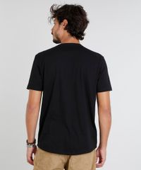 Camiseta-Masculina-com-Bordado-de-Rosa-Manga-Curta-Gola-Careca-Preta-9447031-Preto_2
