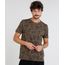 Camiseta-Masculina-Estampada-de-Folhas-Manga-Curta-Gola-Careca-Marrom-9460501-Marrom_1