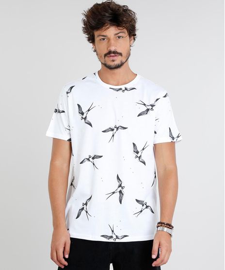 Camiseta-Masculina-Estampada-de-Passaros-Manga-Curta-Gola-Careca-Off-White-9472830-Off_White_1