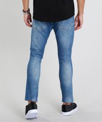 Calca-Jeans-Masculina-Carrot-Cropped-Destroyed-Azul-Medio-9439588-Azul_Medio_4
