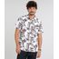 Camisa-Masculina-Estampada-de-Folhagem-com-Bolso-Manga-Curta-Branca-9367429-Branco_1