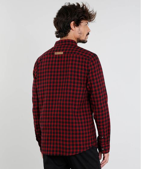 camisa flanela preta