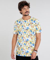 Camiseta-Masculina-Os-Simpsons-Estampada-Manga-Curta-Gola-Careca-Off-White-9434506-Off_White_1