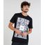 Camiseta-Masculina-com-Estampa-de-Flamingos-Manga-Curta-Gola-Careca-Preta-9317557-Preto_1