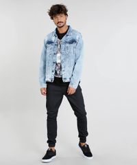 Camiseta-Masculina-com-Estampa-de-Flamingos-Manga-Curta-Gola-Careca-Preta-9317557-Preto_3