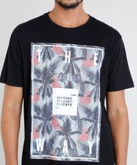 Camiseta-Masculina-com-Estampa-de-Flamingos-Manga-Curta-Gola-Careca-Preta-9317557-Preto_4