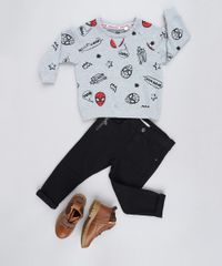 Blusao-Infantil-Homem-Aranha-Estampado-em-Moletom--Cinza-Mescla-9140244-Cinza_Mescla_3