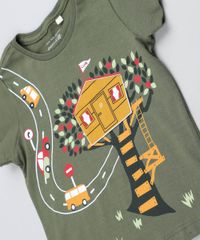 Camiseta-Infantil-com-Estampa-Interativa-de-Casa-Manga-Curta-Gola-Careca-Verde-Militar-9441595-Verde_Militar_4