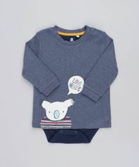 Body-Camiseta-Infantil-com-Estampa-de-Coala-Manga-Longa-Gola-Careca-Azul-9205090-Azul_1
