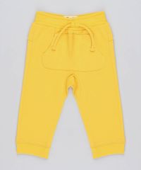 Calca-Infantil-em-Moletom-com-Bolso-Canguru-Mostarda-9205089-Mostarda_1