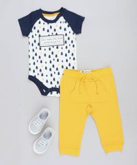 Calca-Infantil-em-Moletom-com-Bolso-Canguru-Mostarda-9205089-Mostarda_3
