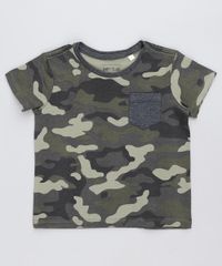 Camiseta-Infantil-Estampada-Camuflada-com-Bolso-Manga-Curta-Gola-Careca-Verde-Militar-9482763-Verde_Militar_1