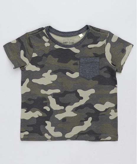 Camiseta-Infantil-Estampada-Camuflada-com-Bolso-Manga-Curta-Gola-Careca-Verde-Militar-9482763-Verde_Militar_1