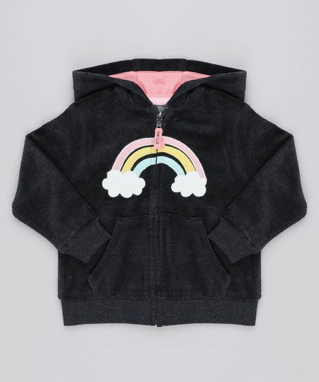 Blusao-Infantil-Arco-Iris-em-Plush-com-Capuz-Preto-9345921-Preto_1