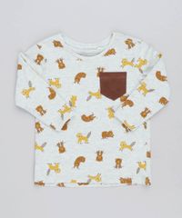Camiseta-Infantil-Estampado-de-Bichos-com-Bolso-Manga-Longa-Gola-Careca-Cinza-Mescla-Claro-9428858-Cinza_Mescla_Claro_1