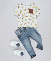 Camiseta-Infantil-Estampado-de-Bichos-com-Bolso-Manga-Longa-Gola-Careca-Cinza-Mescla-Claro-9428858-Cinza_Mescla_Claro_3