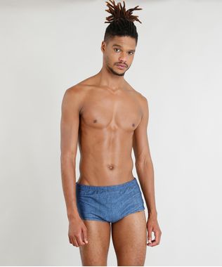 Sunga-Masculina-Blueman-Estampada-Jeans-com-Protecao-UV50--Azul-Escuro-9323768-Azul_Escuro_1
