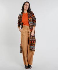 Capa-Feminina-Longa-Estampada-Etnica-com-Fendas-em-Trico-Preta-9361271-Preto_3