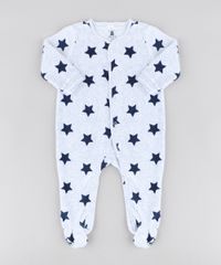 Macacao-Infantil-em-Plush-Estampado-de-Estrelas-Manga-Longa-Cinza-Mescla-Claro-9195555-Cinza_Mescla_Claro_1