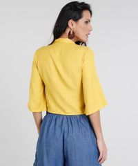 Camisa-Feminina-Cropped-com-No-Manga-Curta-Mostarda-9460408-Mostarda_2 Camisa-Feminina-Cropped-com-No-Manga-Curta-Mostarda-9460408-Mostarda_2