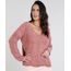 Sueter-Feminino-em-Trico-de-Chenille-Manga-Longa-Rosa-Escuro-9362699-Rosa_Escuro_1