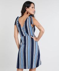 Vestido-Feminino-Curto-Listrado-com-No-nas-Alcas-Decote-V-Azul-9454345-Azul_2