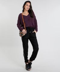 Sueter-Feminino-em-Trico-de-Chenille-Manga-Longa-Roxo-9362699-Roxo_3