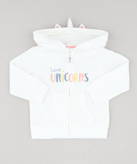 Blusao-Infantil--Love-Unicorns--em-Moletom-com-Capuz-Off-White-9349855-Off_White_1