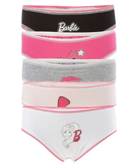 Kit-de-5-Calcinhas-Barbie-Multicor-8336603-Multicor_1 Kit-de-5-Calcinhas-Barbie-Multicor-8336603-Multicor_1