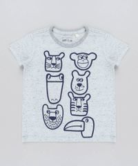Camiseta-Infantil-com-Estampa-Interativa-de-Bichos-Manga-Curta-Gola-Careca-Cinza-Mescla-9452224-Cinza_Mescla_1