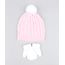 Kit-de-Gorro-Infantil-com-Pompom---Luva-em-Trico-Rosa-Claro-9358238-Rosa_Claro_1