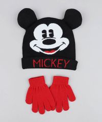 Kit-de-Gorro-Infantil-Mickey-com-Orelhas---Luvas-em-Trico-Preto-9358315-Preto_1