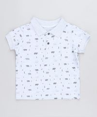 Polo-Infantil-Estampada-de-Ursos-em-Piquet-Manga-Curta-Cinza-Mescla-Claro-9441600-Cinza_Mescla_Claro_1