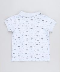 Polo-Infantil-Estampada-de-Ursos-em-Piquet-Manga-Curta-Cinza-Mescla-Claro-9441600-Cinza_Mescla_Claro_2