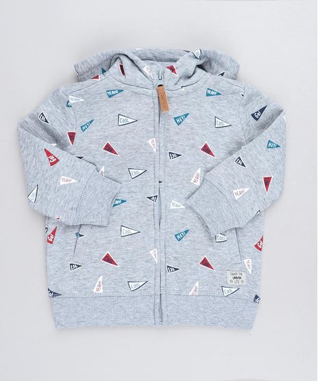 Blusao-Infantil-Estampado-com-Capuz-em-Moletom-Cinza-Mescla-9358381-Cinza_Mescla_1