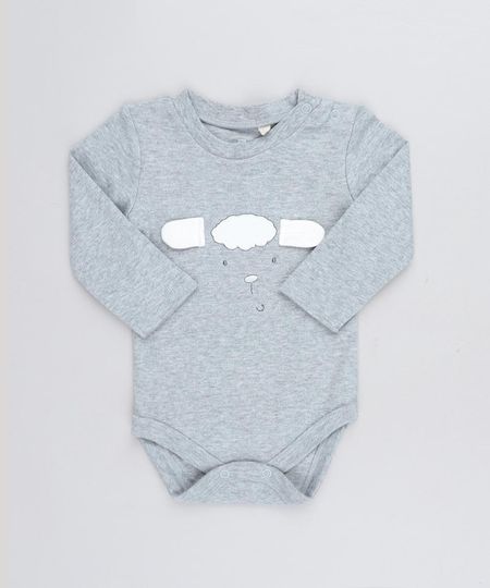 Body-Infantil-Ovelha-com-Orelhinhas-Manga-Longa-Decote-Redondo-Cinza-Mescla-9262024-Cinza_Mescla_1