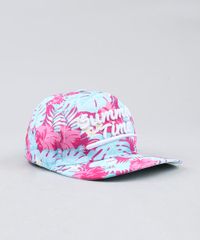Bone-Infantil-Aba-Reta-Estampado-de-Folhagem-Rosa-Escuro-9465626-Rosa_Escuro_2