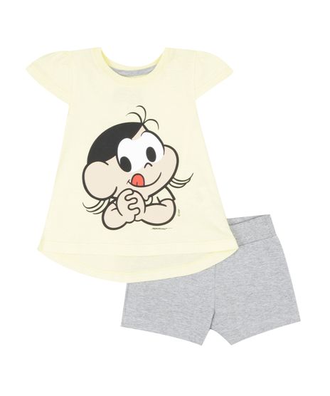 Conjunto-de-Blusa-Amarela---Short-Magali-Cinza-Mescla-8428296-Cinza_Mescla_1